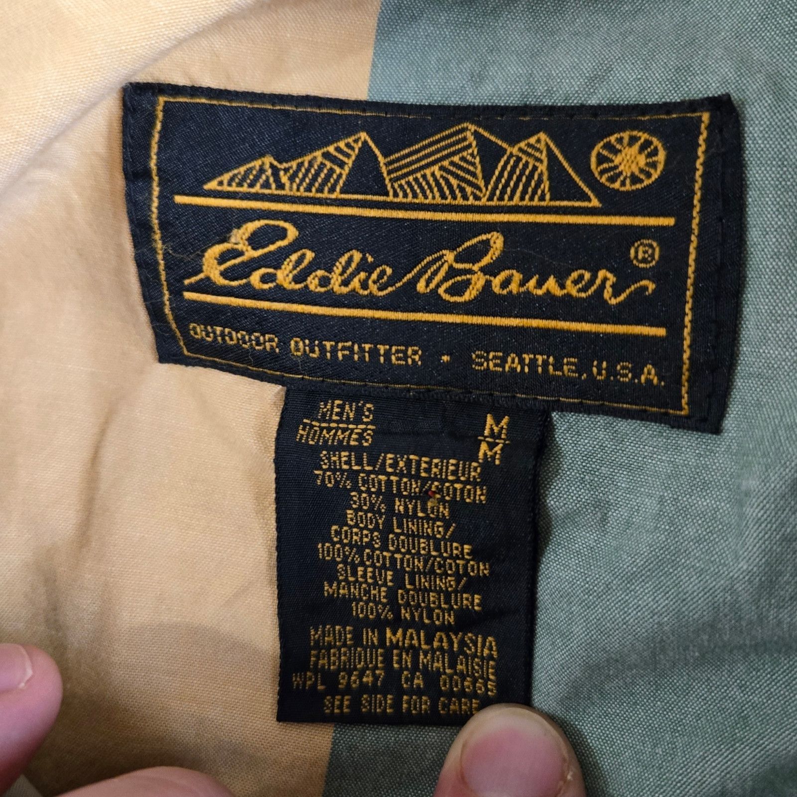 Eddie Bauer 90s Eddie Bauer Utility Golf Jacket Pale Khaki Canvas Size US M / EU 48-50 / 2 - 9 Thumbnail