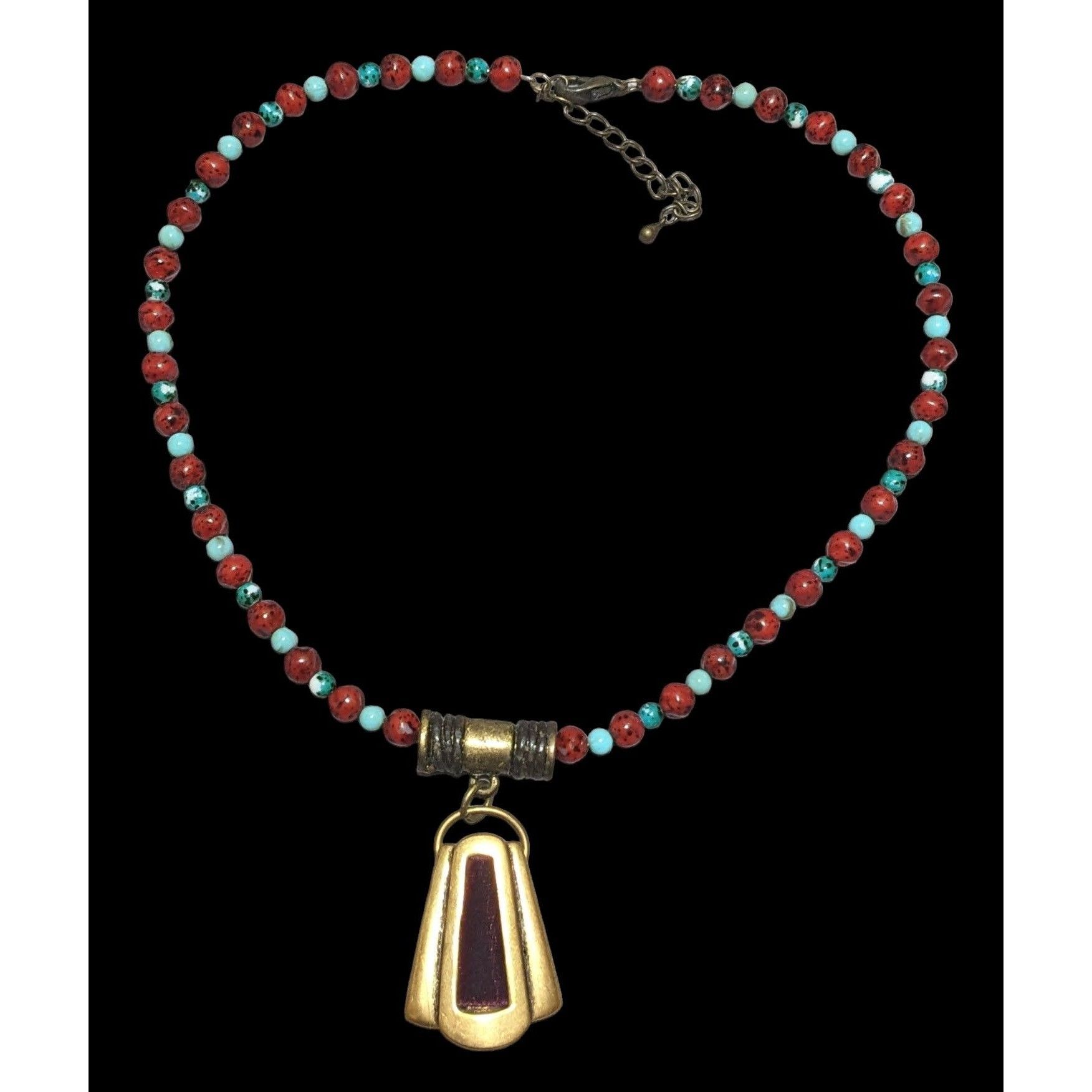Chicos Chico's Vintage Velvet Beaded Pendant Necklace Size ONE SIZE - 1 Thumbnail