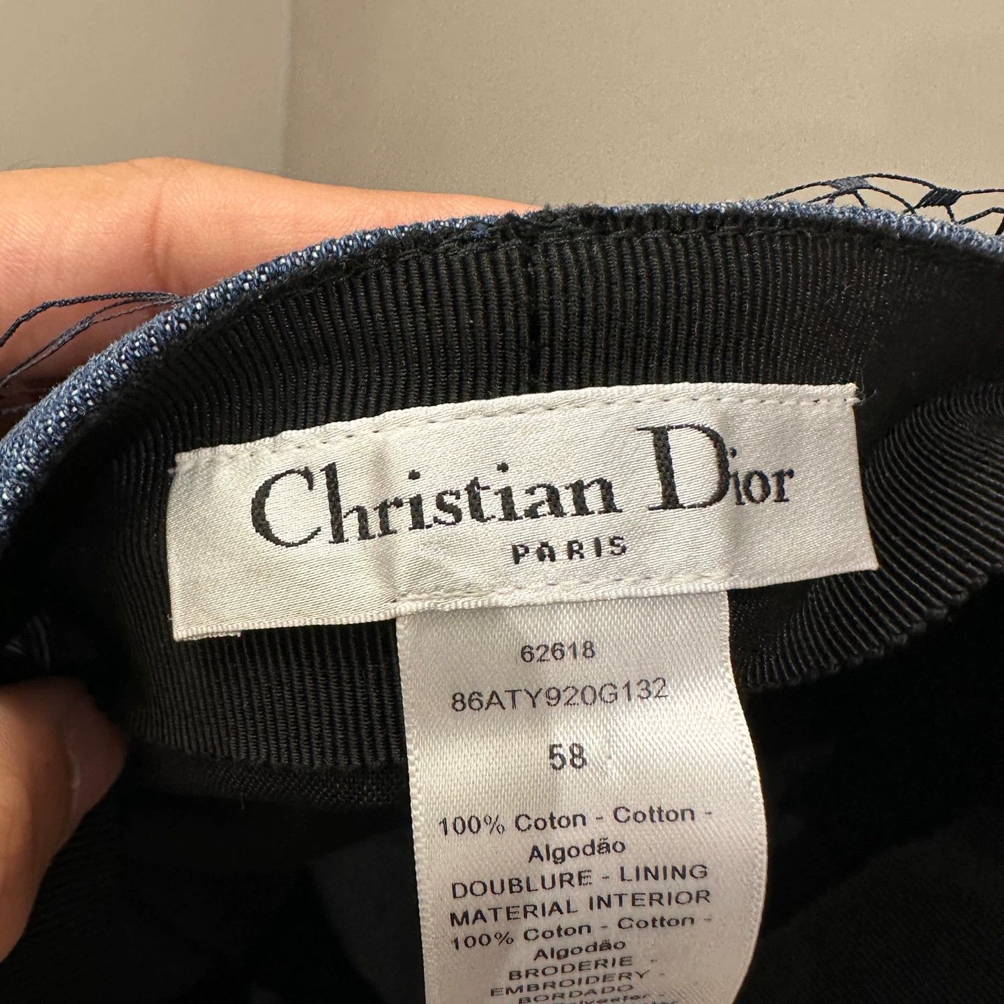 Christian Dior Monsieur Christian Dior may186 tulle-denim newsboy cap 58 c Size ONE SIZE - 4 Thumbnail