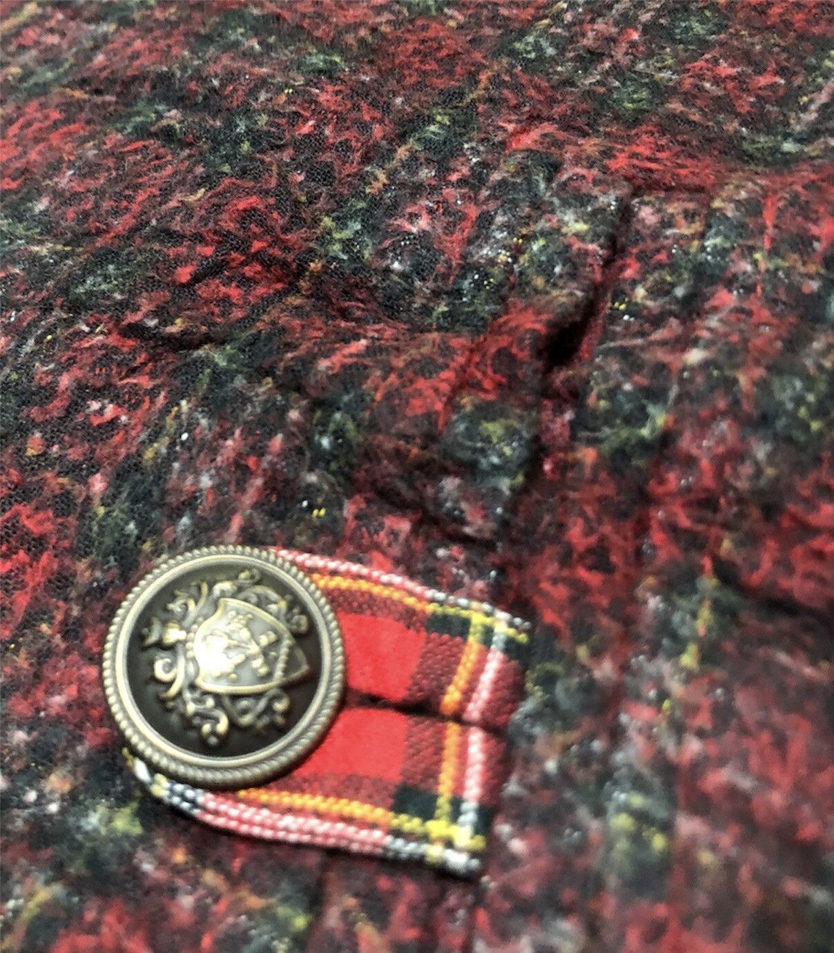 Designer Pride Cape Jacket Red Tartan Size M / US 6-8 / IT 42-44 - 5 Thumbnail