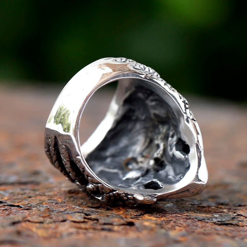 Jewelry Skull Ring Streetwear Jewelry Fashion Gift Size ONE SIZE - 4 Thumbnail