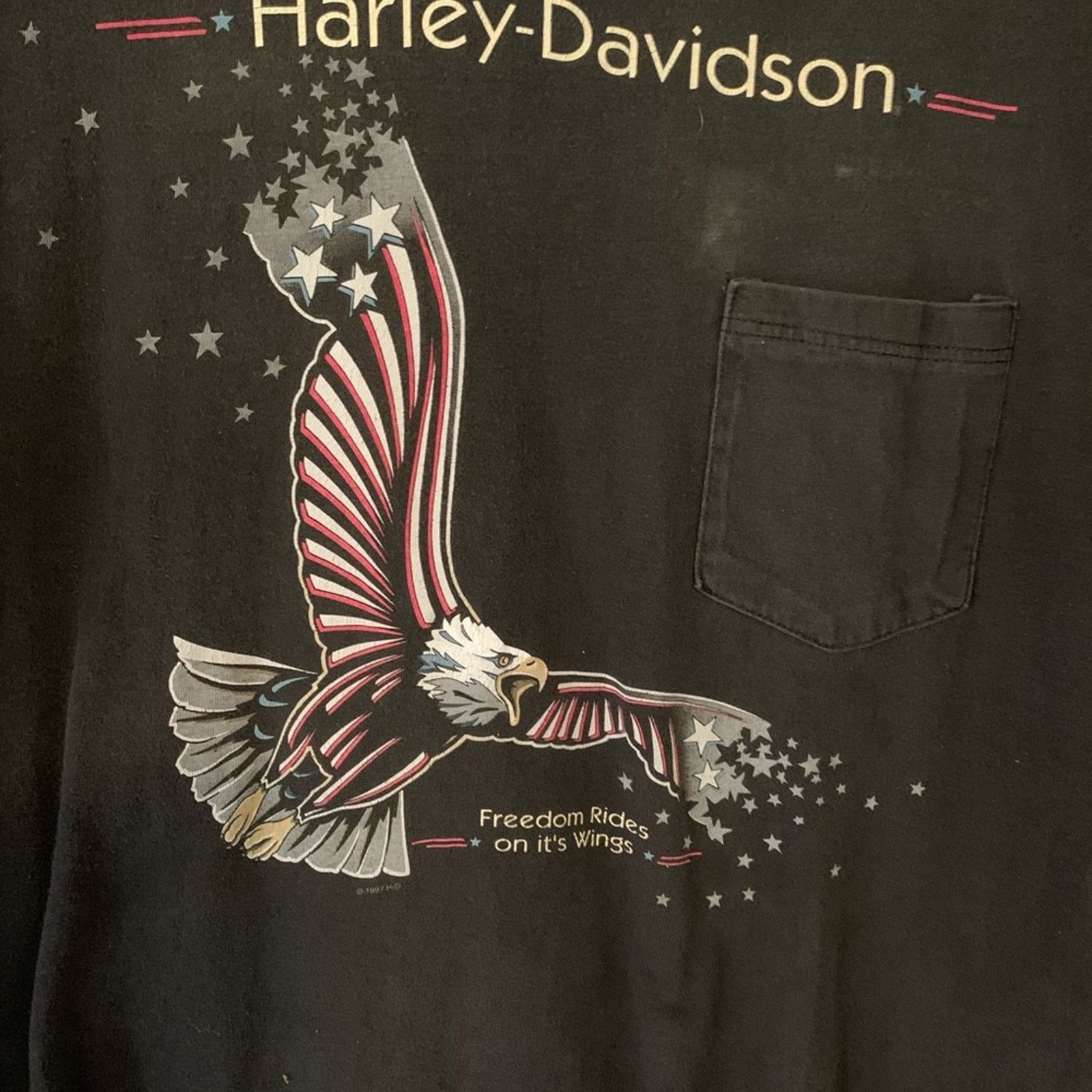 Harley Davidson VINTAGE 1997 HARLEY DAVIDSON SAVANNAH EAGLE SHIRT SZ L Size US L / EU 52-54 / 3 - 3 Thumbnail