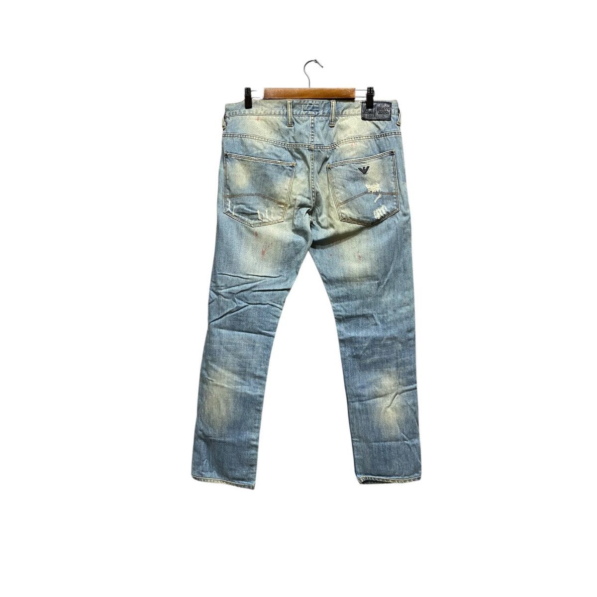 Armani Exchange Vintage AJ Armani Jeans Distressed Design Size 33 Size US 33 - 2 Thumbnail