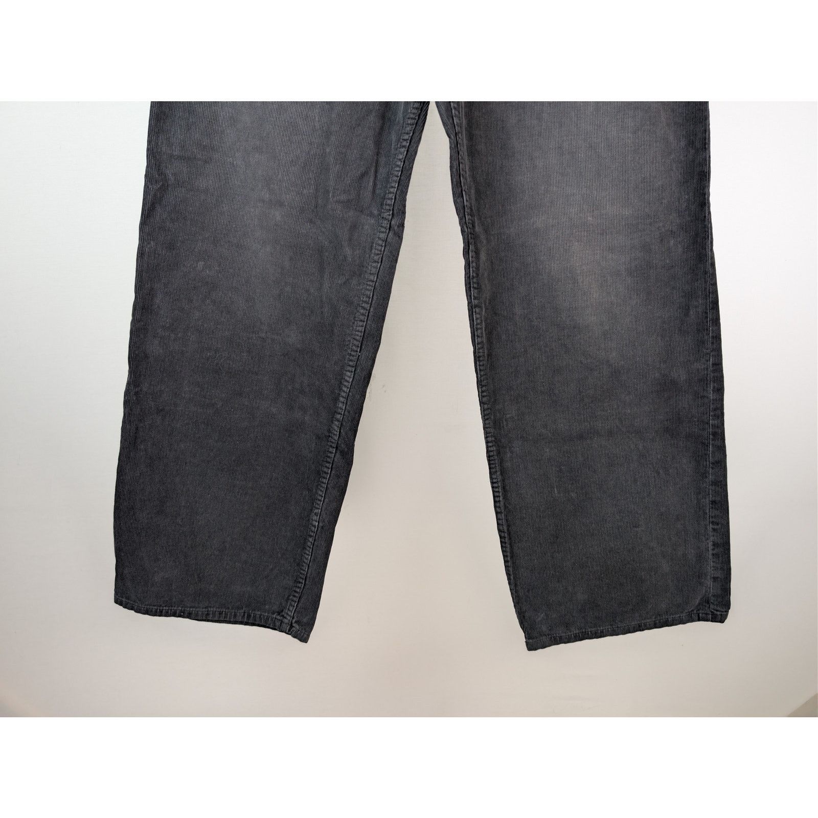 Balenciaga o1rshd1 Japanese Cotton Corduroy Denim Baggy Pants in Black Size US 28 / EU 44 - 4 Thumbnail