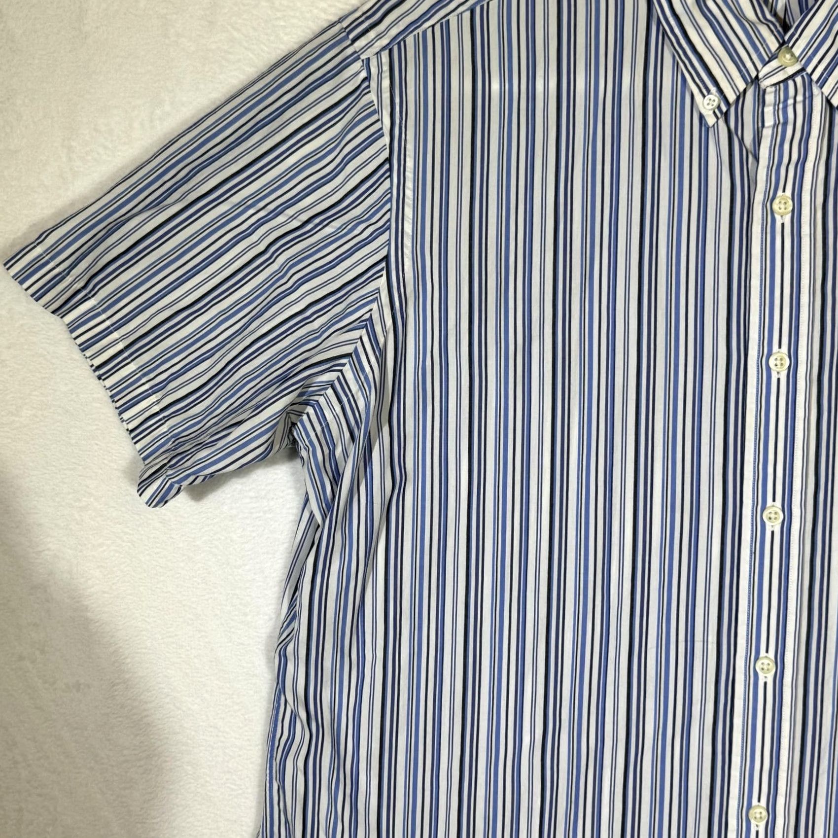 Ralph Lauren Ralph Lauren Shirt Mens XL Blue Striped Button-Down Custom Fit Short Sleeve Pony Size US XL / EU 56 / 4 - 3 Thumbnail