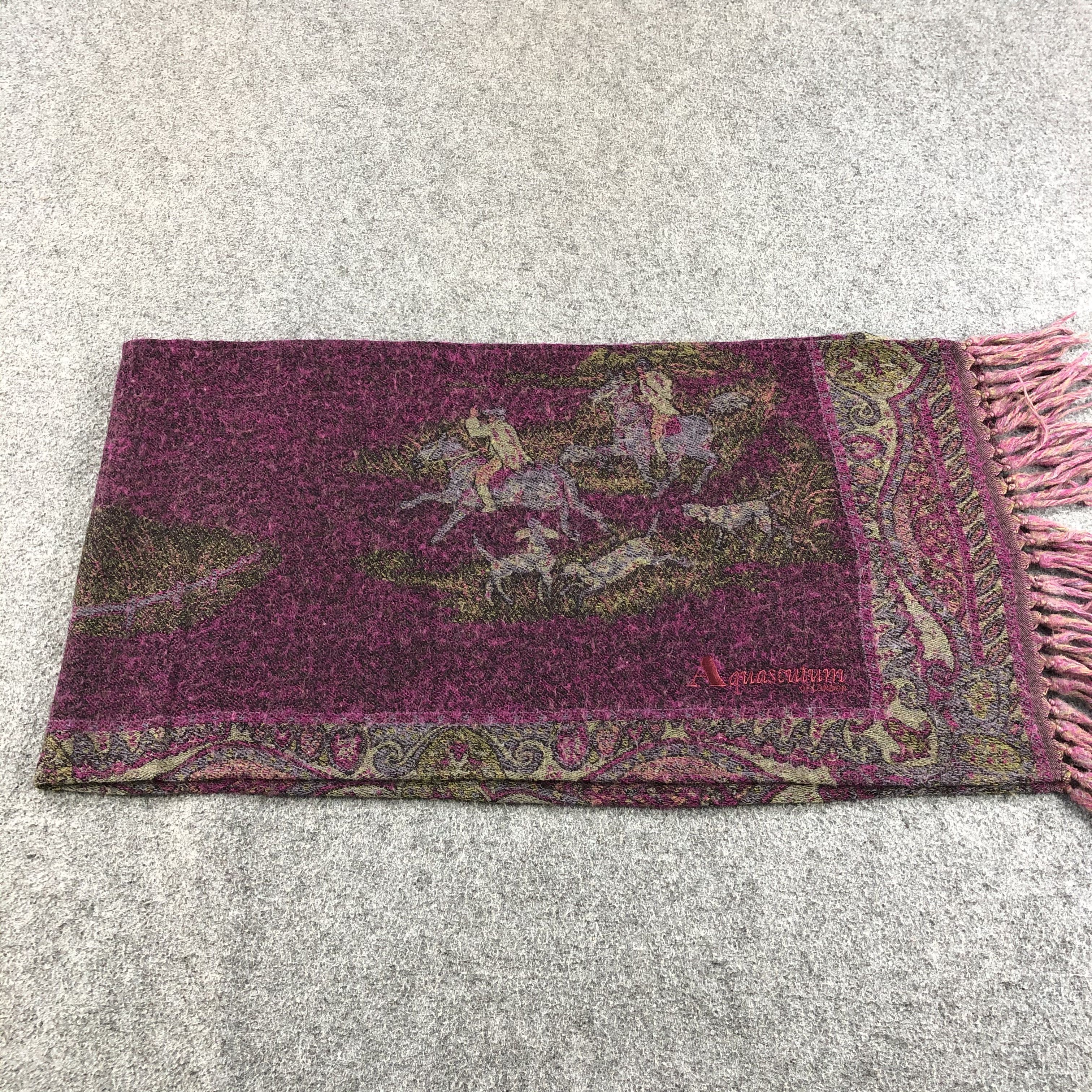 Aquascutum RARE Aquascutum Wool Scarf Muffler V765 Size ONE SIZE - 5 Thumbnail