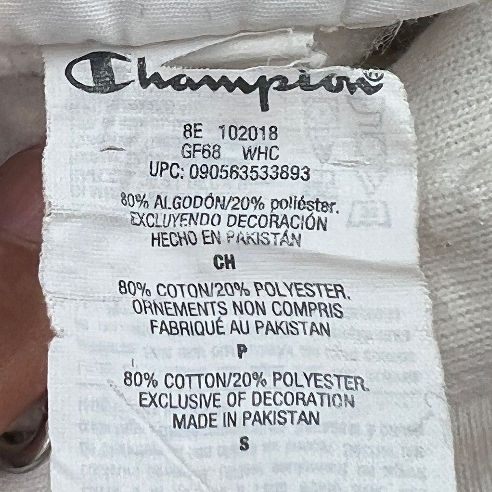 Champion Champion Reverse Weave White Hoodie Logo Script Spellout Size US S / EU 44-46 / 1 - 6 Thumbnail