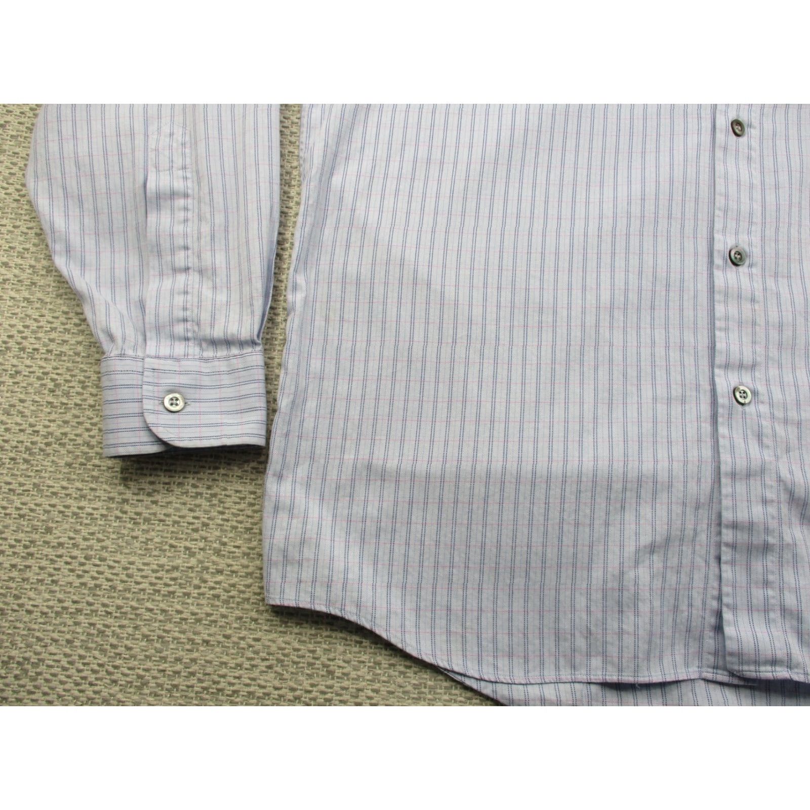 Ermenegildo Zegna Ermenegildo Zegna Shirt Mens XL Check Button Down Dress Made in Italy Blue Size 46R - 3 Thumbnail