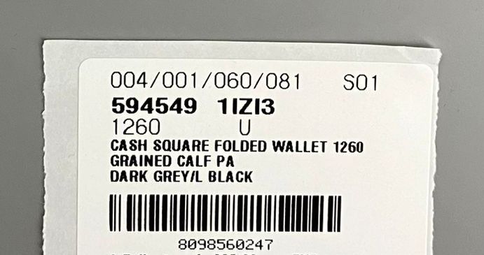 Balenciaga o1la1rc1a0824 Size: OS / Cash Square Folded Wallet in Grey Size ONE SIZE - 4 Thumbnail