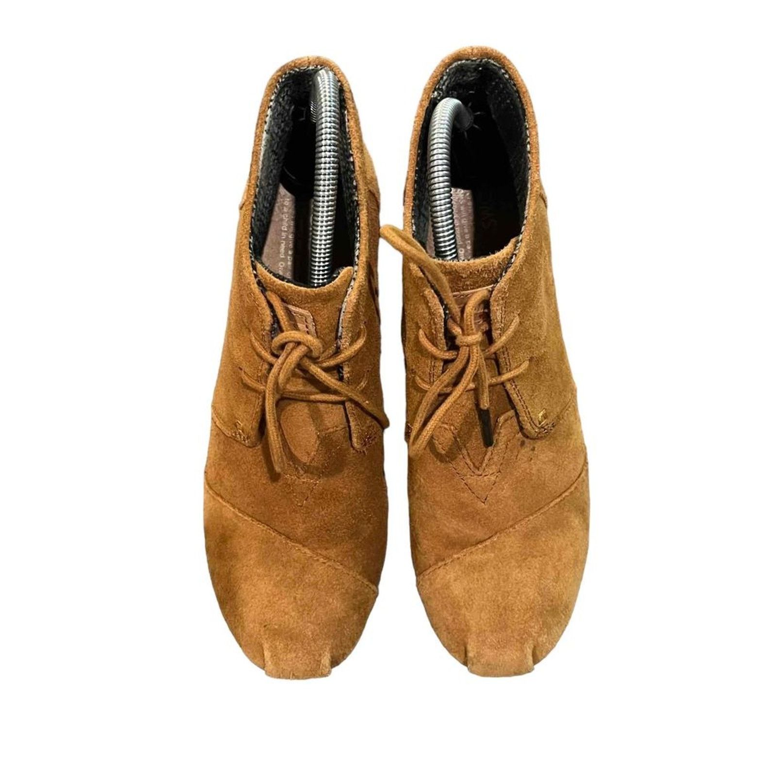 Toms TOMS Desert Wedge Lace-Up Ankle Booties Womens Size 10 Brown Size US 10 / IT 40 - 5 Thumbnail