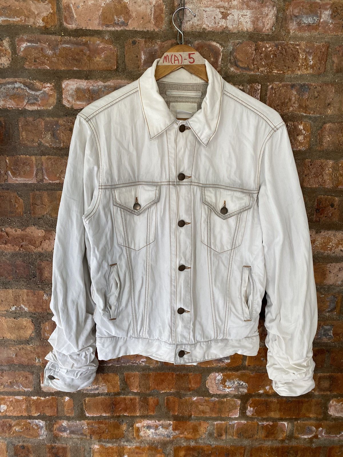 Maison MIHARA YASUHIRO AW05 MIHARAYASUHIRO Layered Stack monkey sleeve Denim Jacke Size US M / EU 48-50 / 2 - 2 Thumbnail