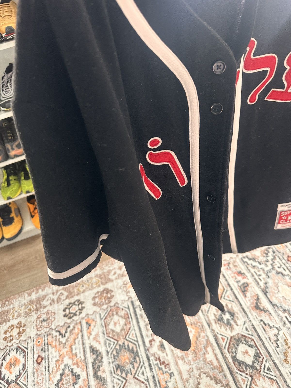 Supreme MITCHELL & NESS® HEBREW WOOL BASEBALL JERSEY Size US XXL / EU 58 / 5 - 4 Thumbnail