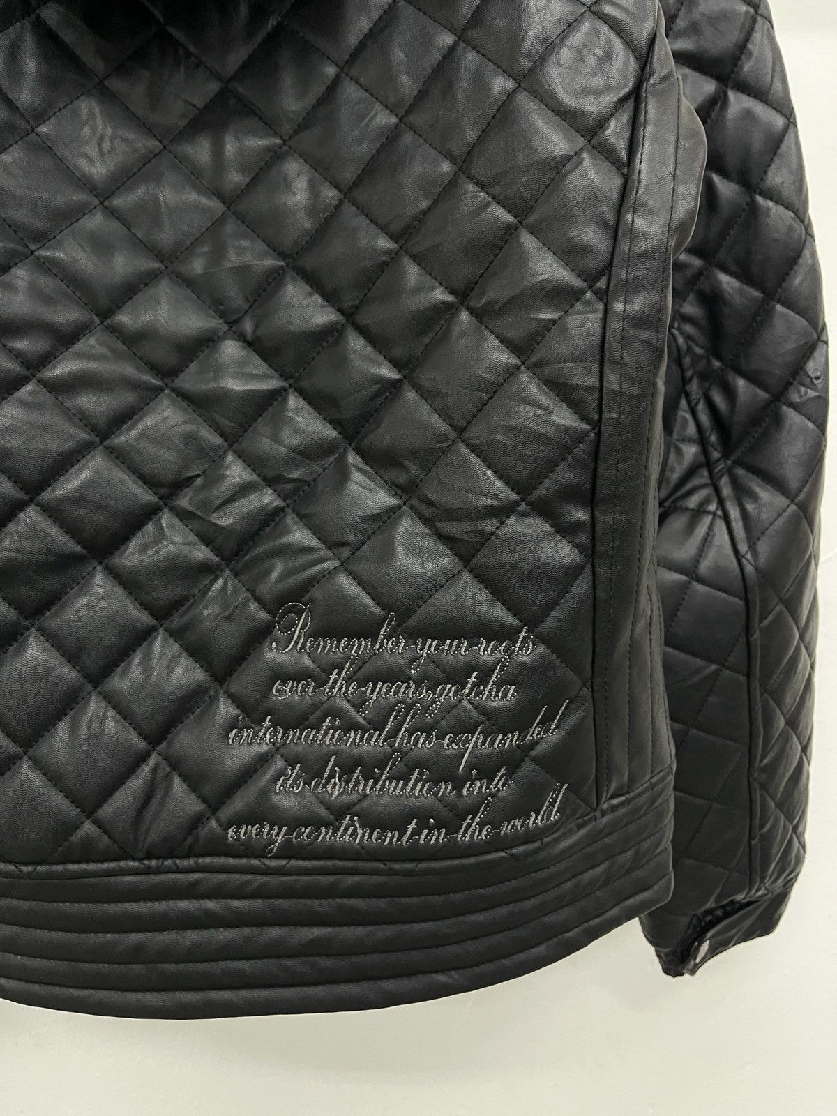 KMRii Japanese GOTCHA Faux Leather Quilted Jacket Punk style Size US S / EU 44-46 / 1 - 6 Thumbnail