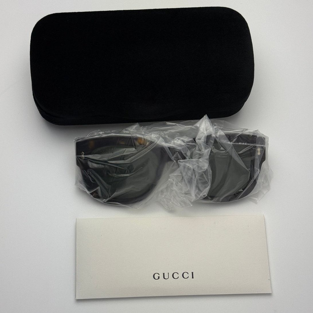 Gucci NEW Gucci Sunglasses GG1110S 002 Dark Havana / Green Unisex Size ONE SIZE - 11 Thumbnail
