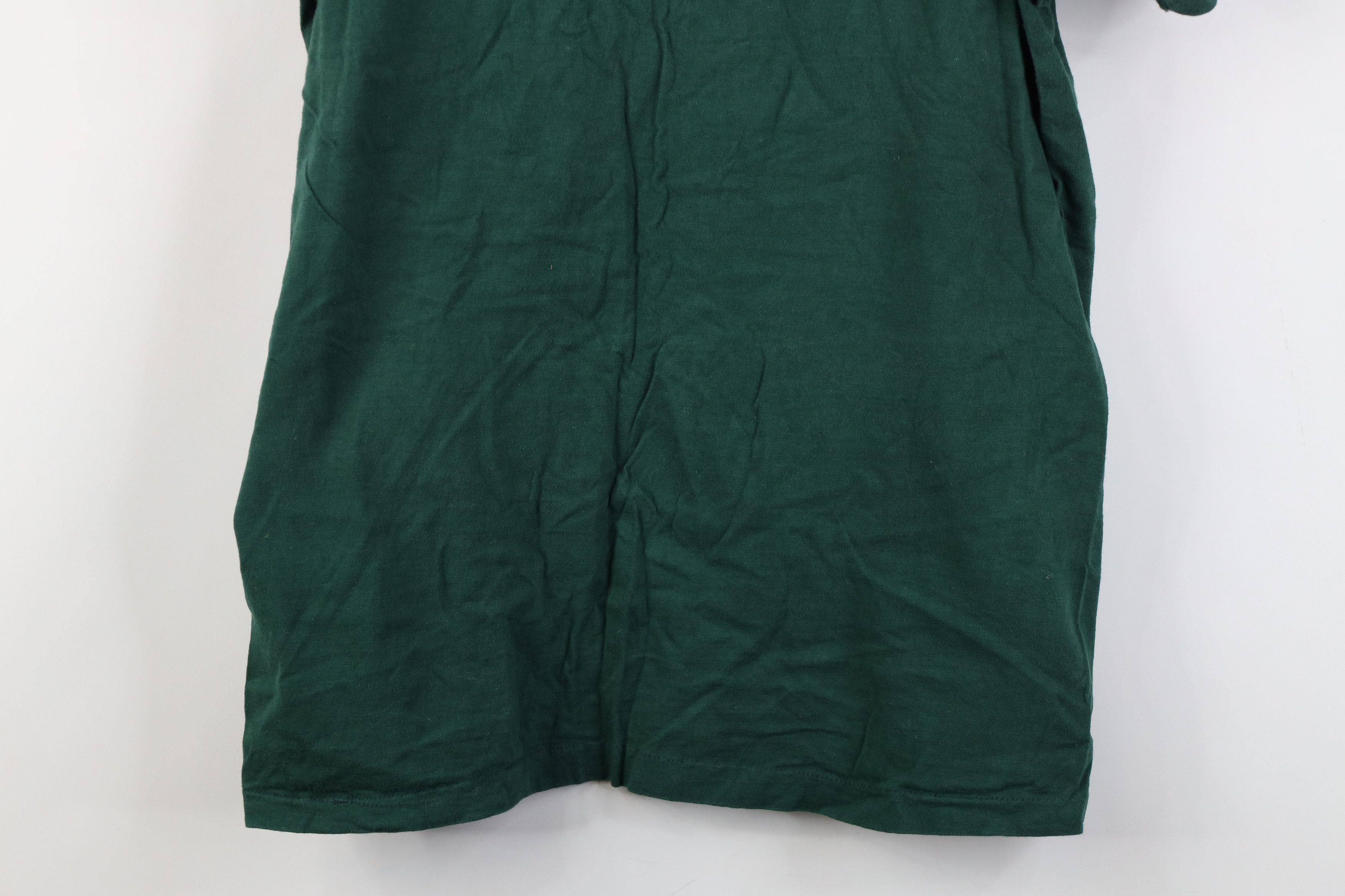 Vintage Vintage 70s Streetwear Blank Ringer T-Shirt Green Cotton USA Size US L / EU 52-54 / 3 - 14 Thumbnail