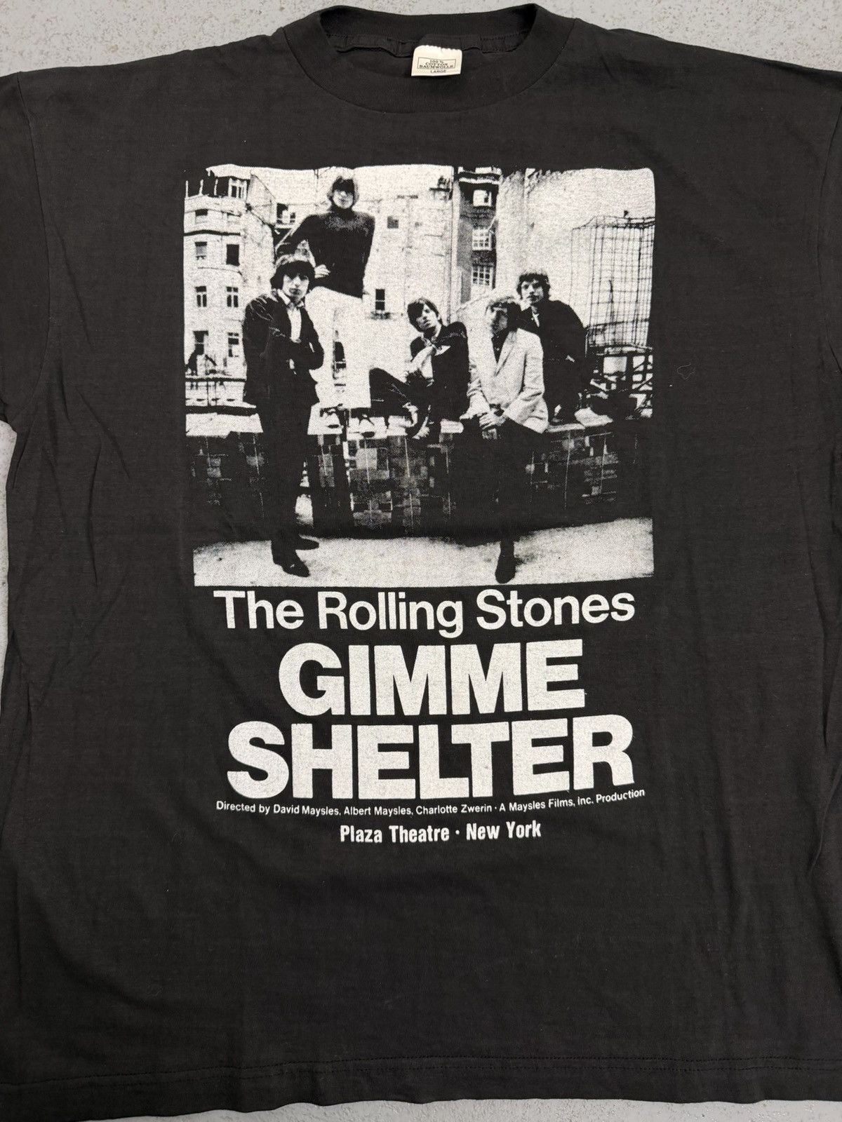 Band Tees Vintage 80s Rolling Stones Gimme Shelter Rare Dead Stock Size US L / EU 52-54 / 3 - 3 Thumbnail