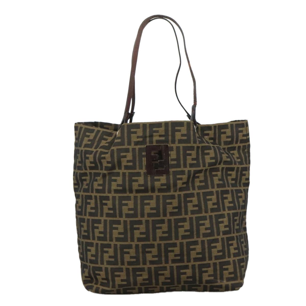 Zucca Brown Canvas Tote Bag (Pre-Owned)