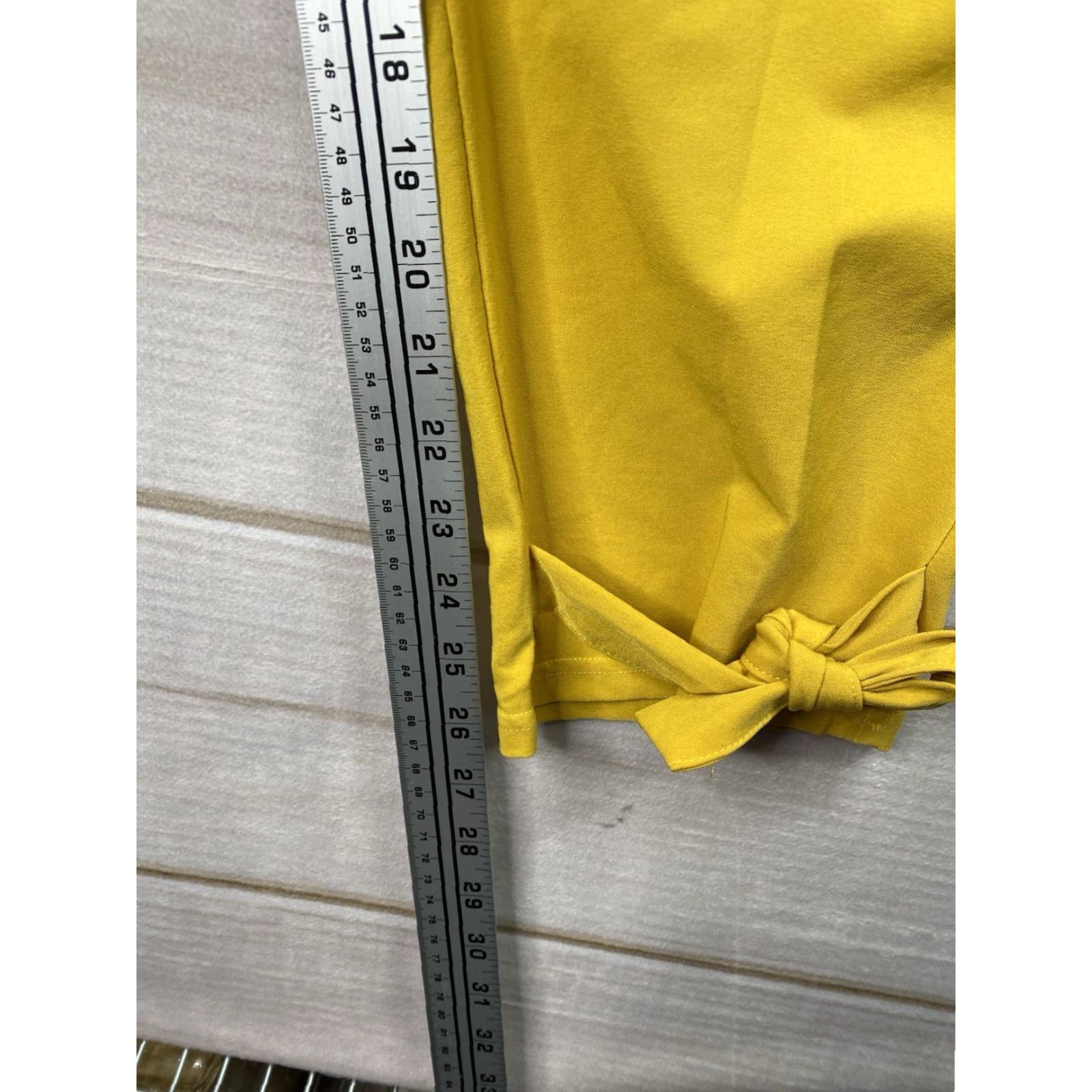 Vintage Grace Karin Pants Women XL Gold High Waist Casual Pencil Bow Ruffle Belt Tapered Paperbag Size 40" / US 18 - 4 Thumbnail