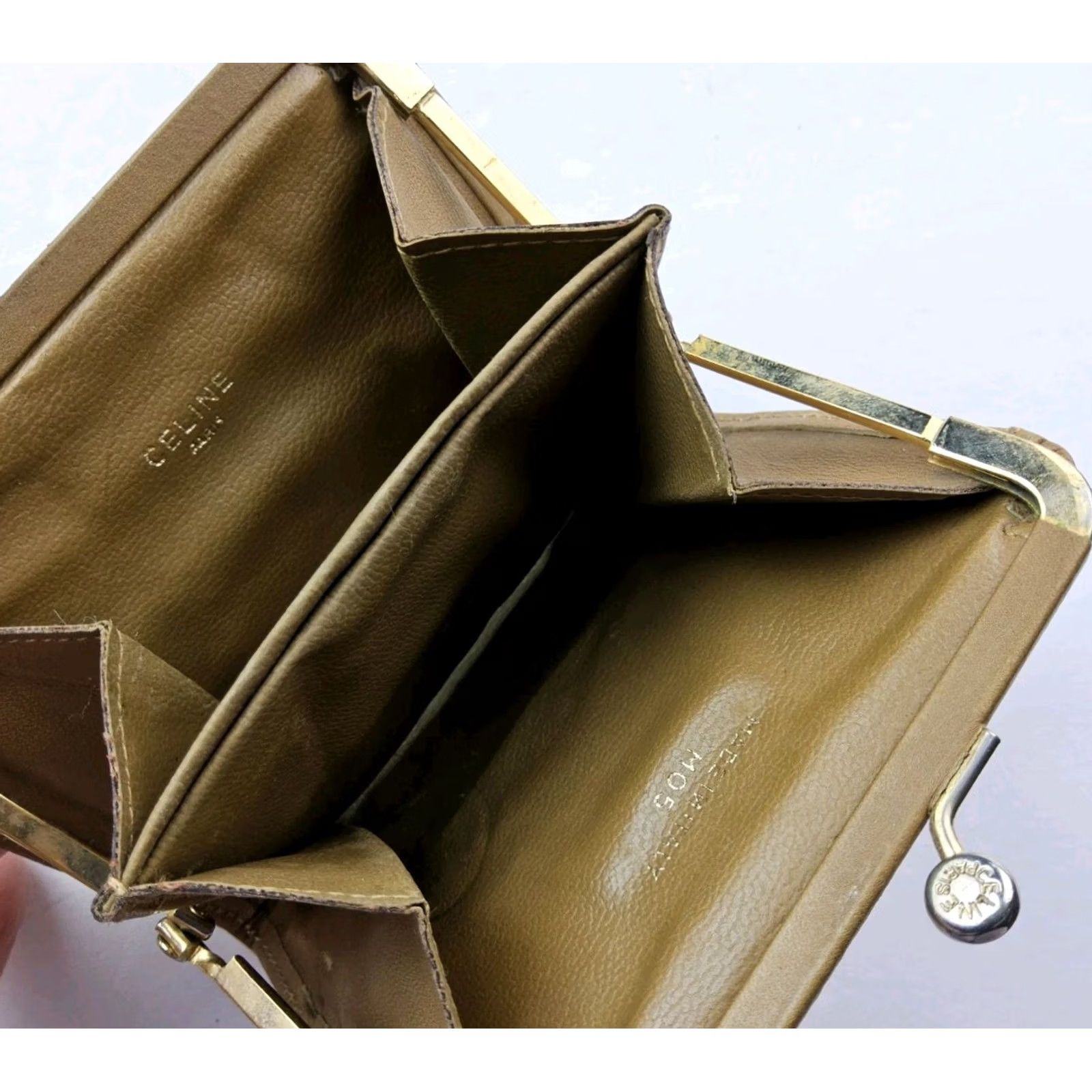 Celine CELINE Coin Wallet Pouch PVC Kisslock Wallet Brown Women Size ONE SIZE - 6 Thumbnail