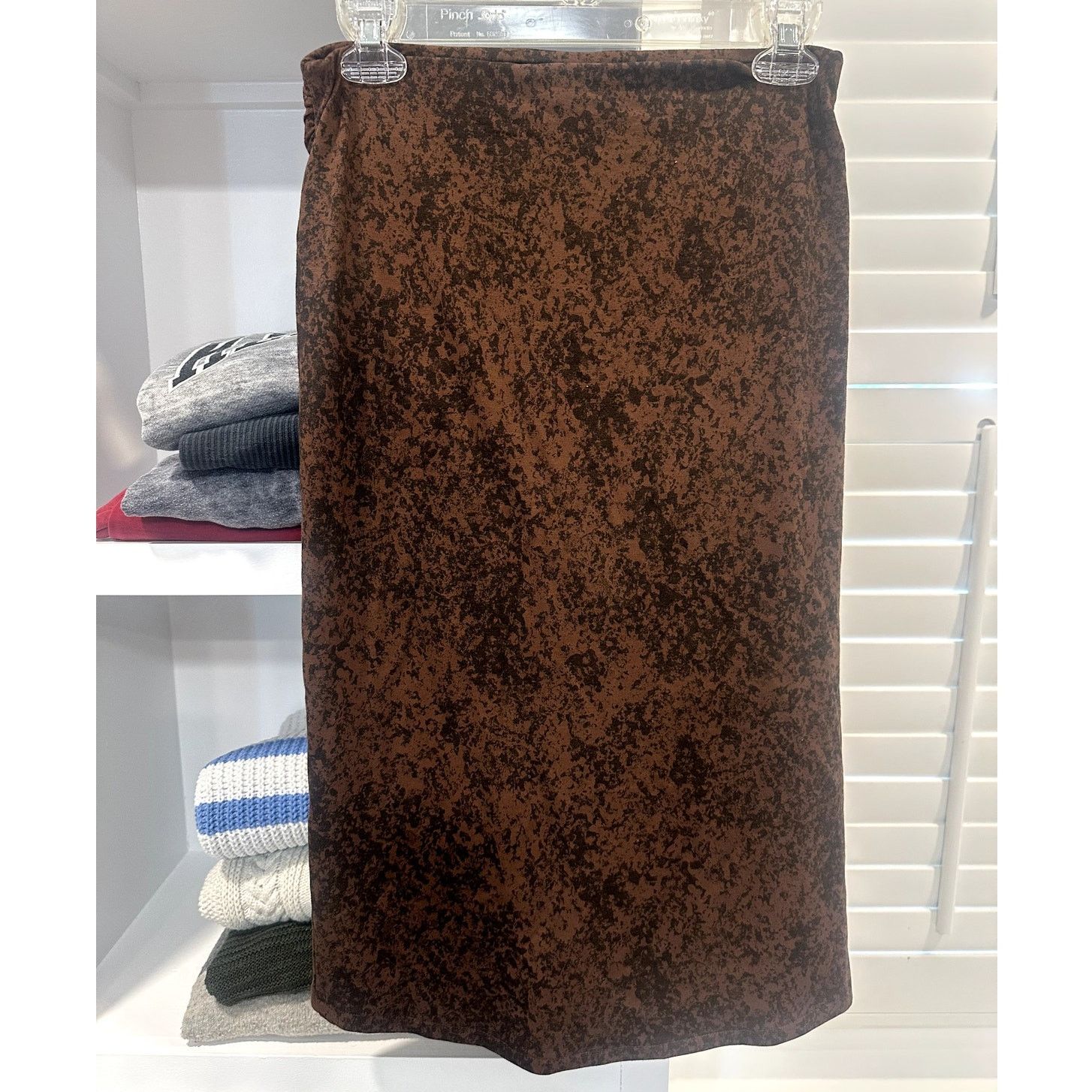 Other Open Edit Boho Brown Tulip Hem Flowy Knee Length Skirt S NWT Size 30" / US 8 / IT 44 - 5 Thumbnail