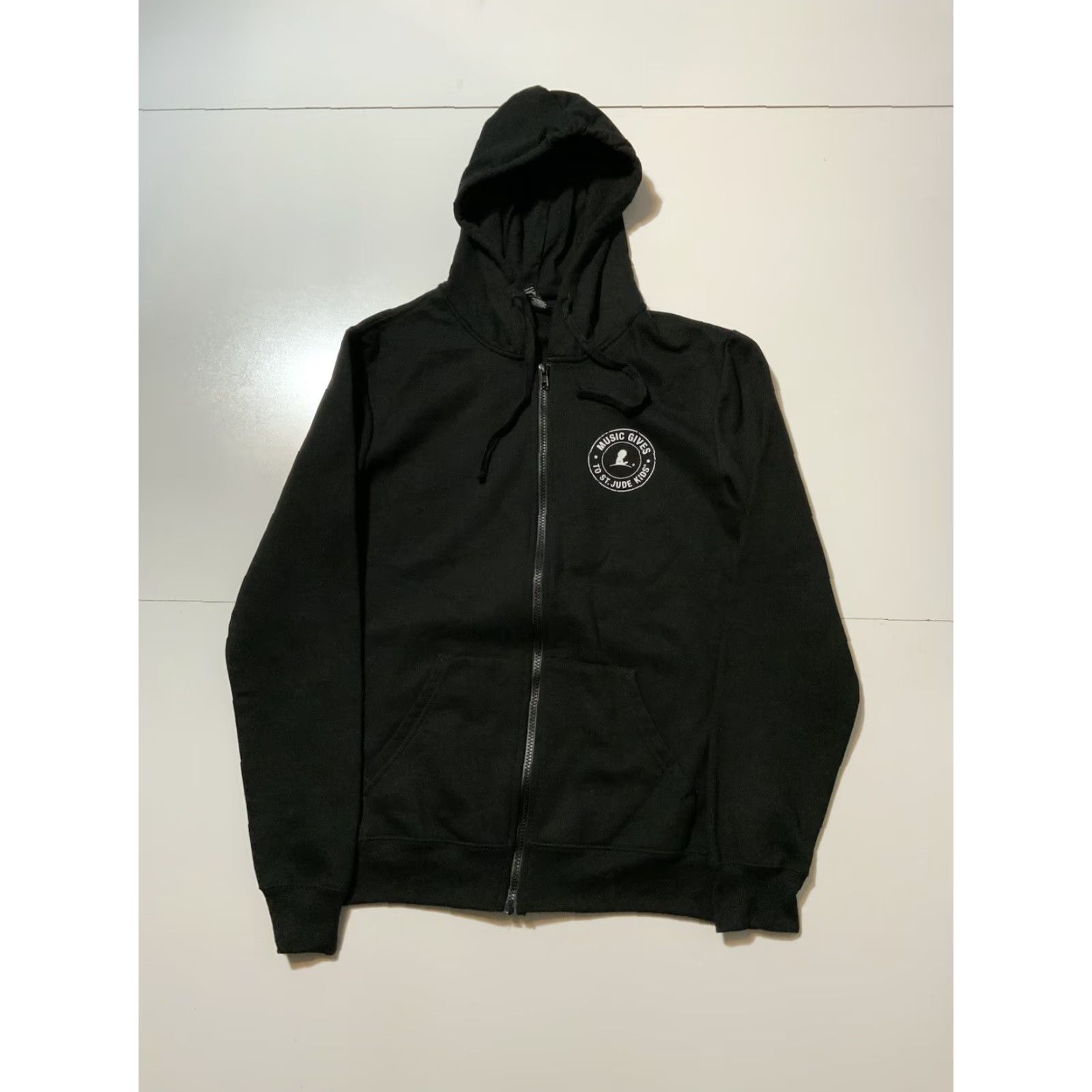 Vintage KLOS 95.5 FM Los Angeles Radio Station St. Jude Rocks Black Zip Fleece Hoodie SM Size US S / EU 44-46 / 1 - 2 Thumbnail