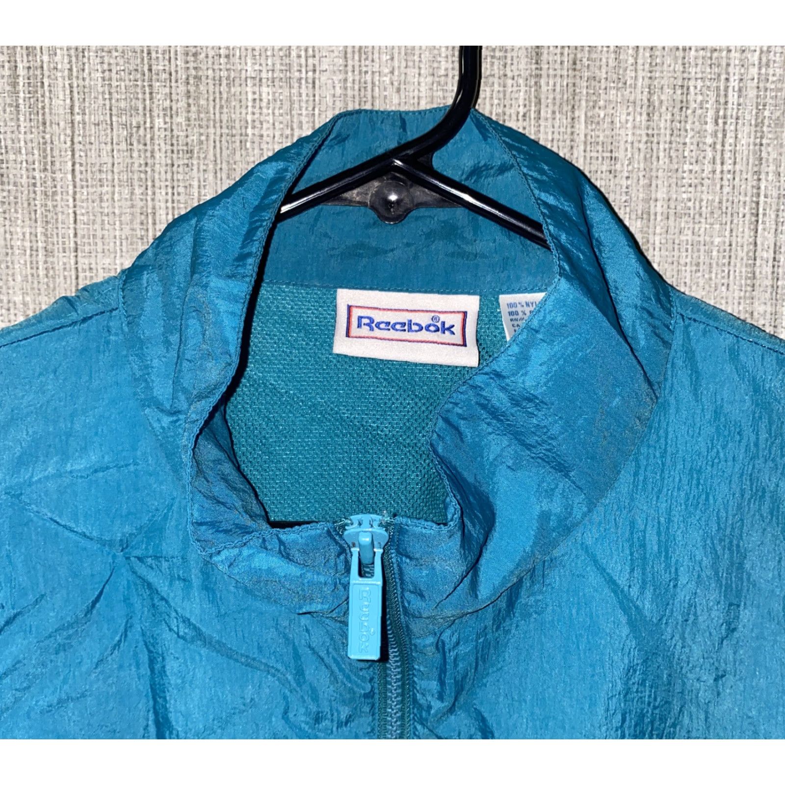 Reebok VINTAGE Reebok Jacket Teal Nylon 1/2 Zip Pullover Mens M Size US M / EU 48-50 / 2 - 3 Thumbnail