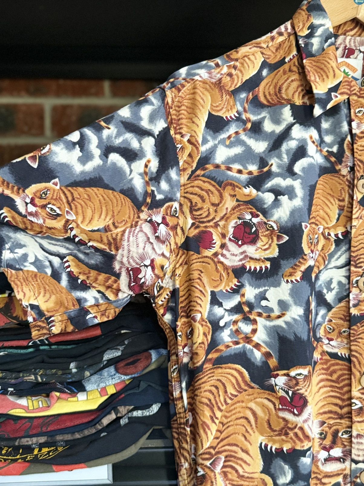 Sun Surf Vintage 80s Pineapple Juice Rayon 100 Tiger Button Up Size US M / EU 48-50 / 2 - 4 Thumbnail