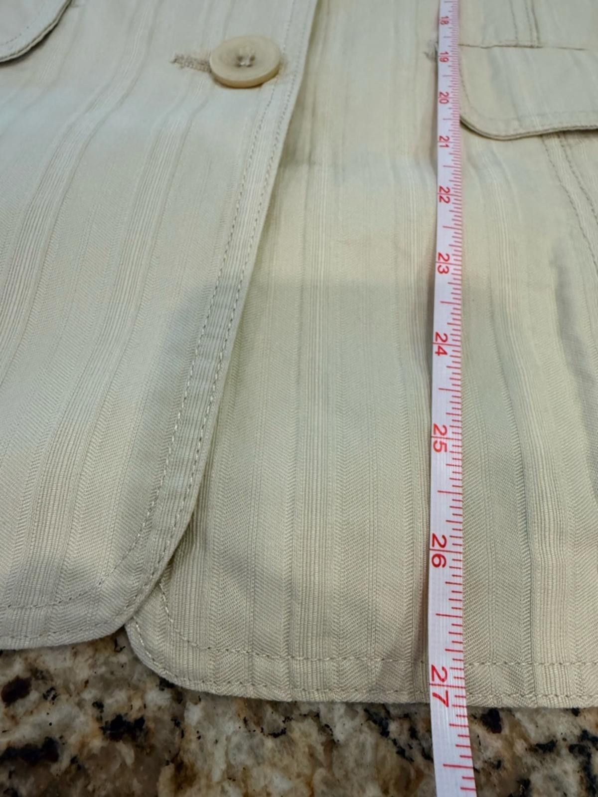 Other Denim & Co. light green boho cotton jacket button front LG Size L / US 10 / IT 46 - 8 Thumbnail