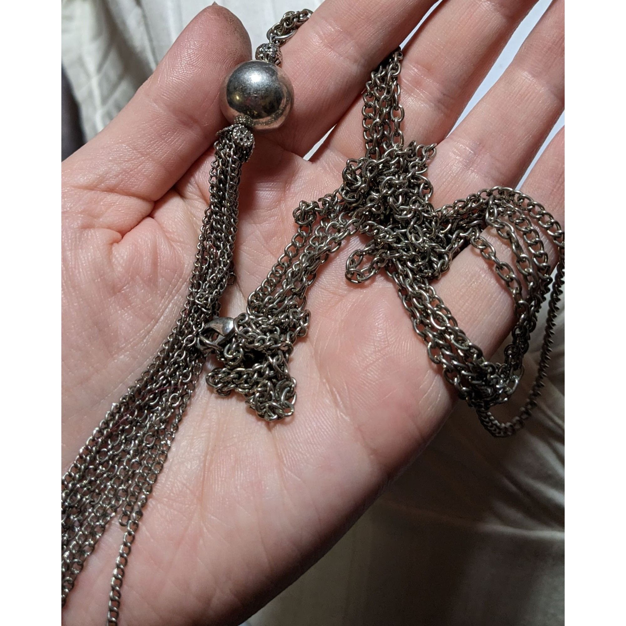 Other Silver Chain Tassel Necklace Size ONE SIZE - 7 Thumbnail