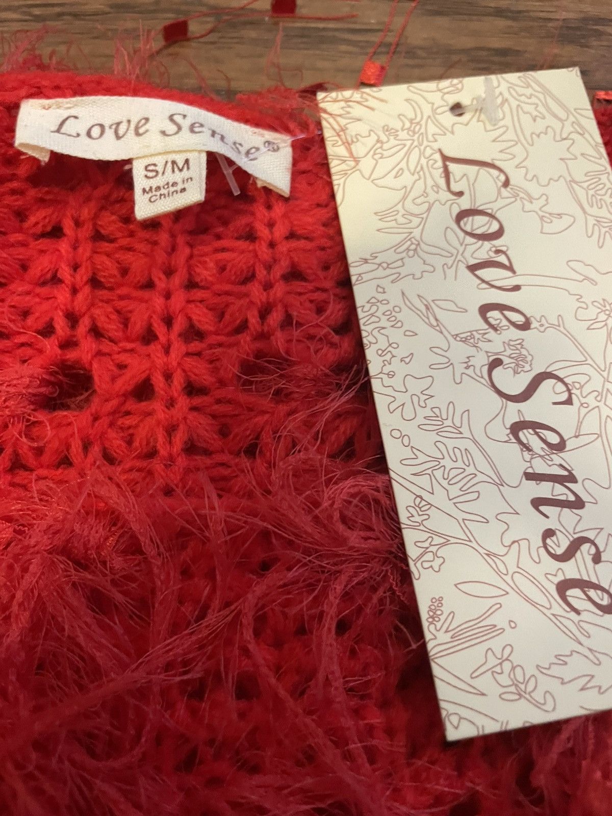 Other Love Sense red fuzzy cropped sweater Size S / US 4 / IT 40 - 4 Thumbnail
