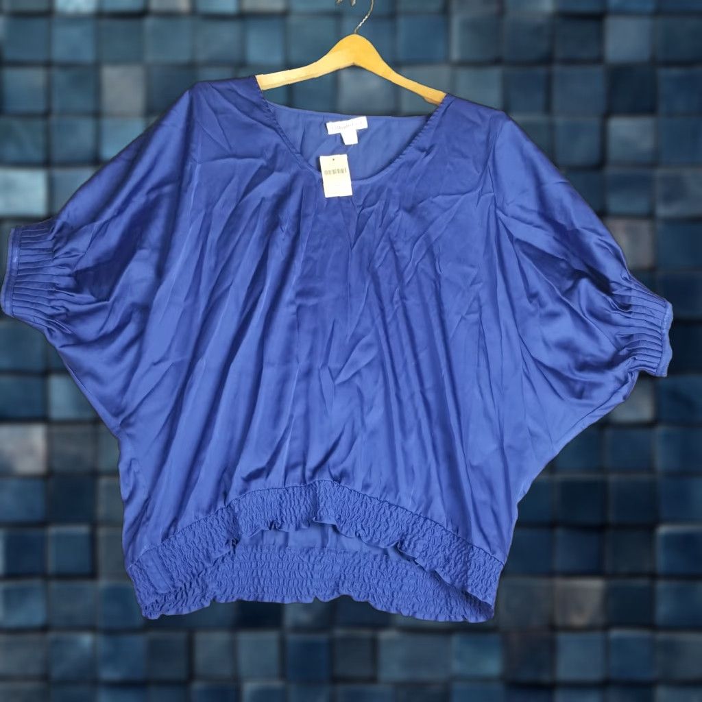 Coldwater Creek Coldwater Creek Top Medium 12 Blue Dolman Sleeve Pullover Blouson NWT 9 Size M / US 6-8 / IT 42-44 - 1 Thumbnail