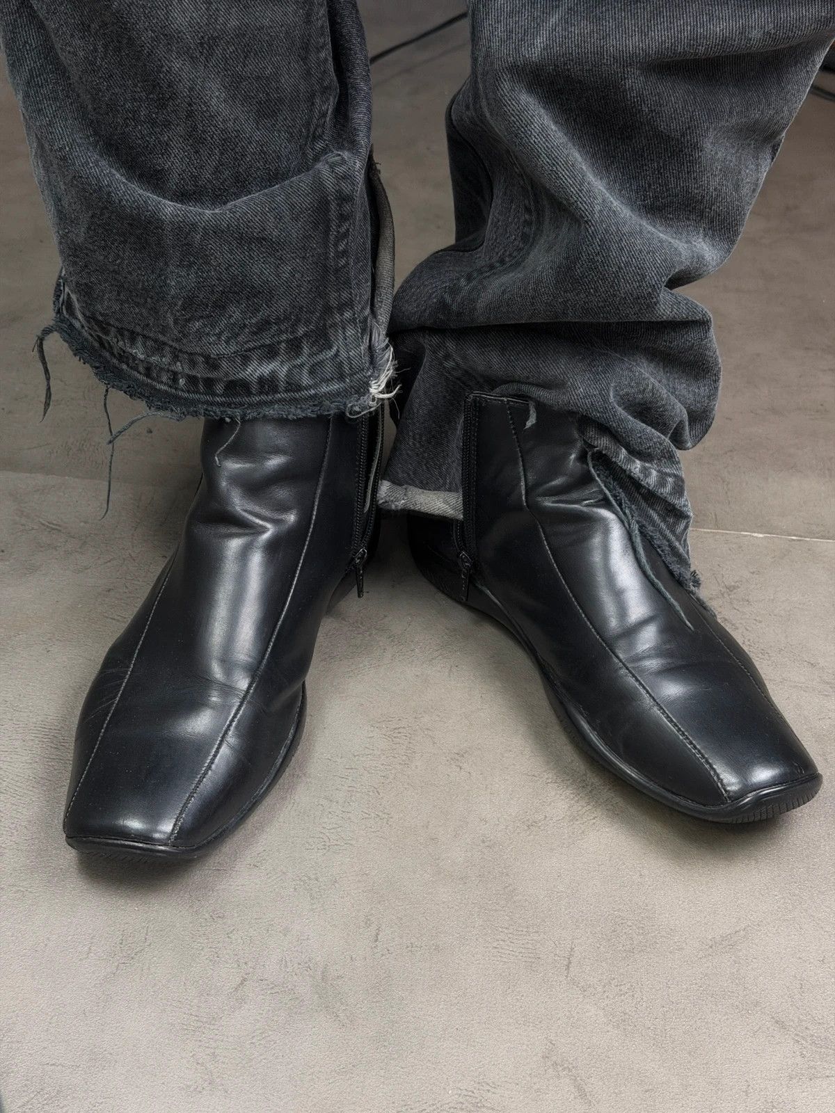 Prada Prada 90’s square toes archive high top leather boots Size US 9.5 / EU 42-43 - 4 Thumbnail