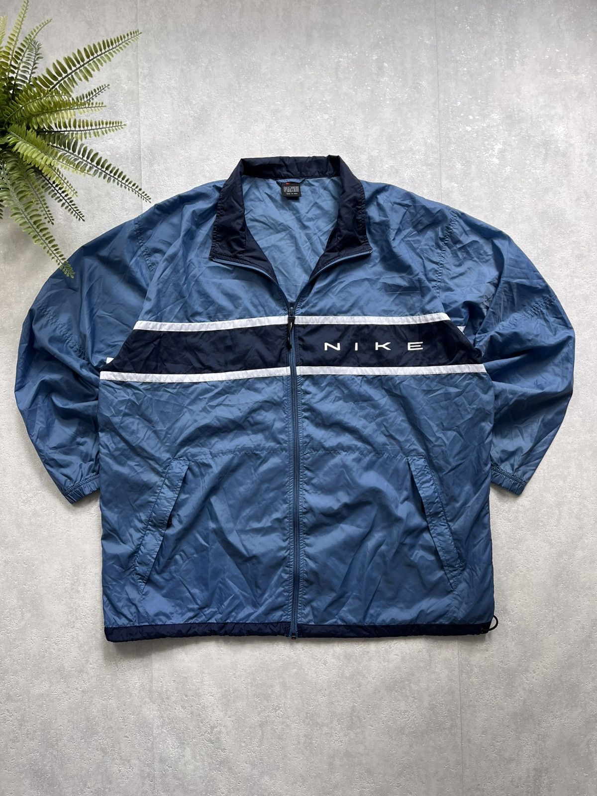 Nike × Vintage 90’s NIKE RETRO SPELLOUT LOGO SWOOSH VINTAGE TRACK JACKET Size US XL / EU 56 / 4 - 1 Thumbnail