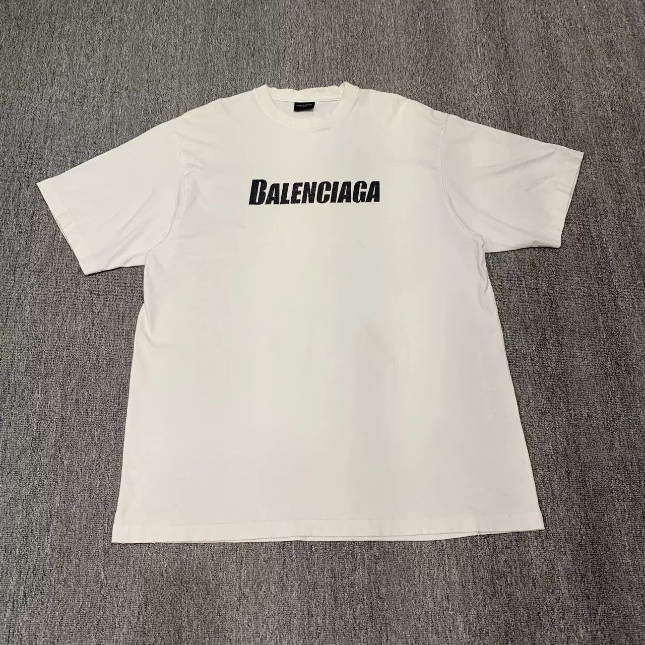 Balenciaga white balenciaga logo short sleeve shirt Size US XS / EU 42 / 0 - 1 Thumbnail