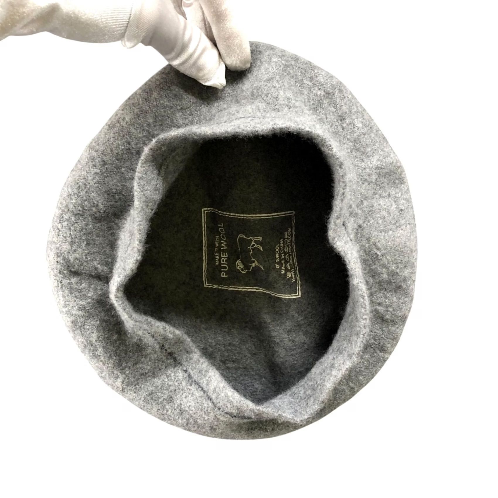 FELT Epoch Hats Beret Hat Womens One Size Gray Felt 100% Wool Size ONE SIZE - 2 Thumbnail