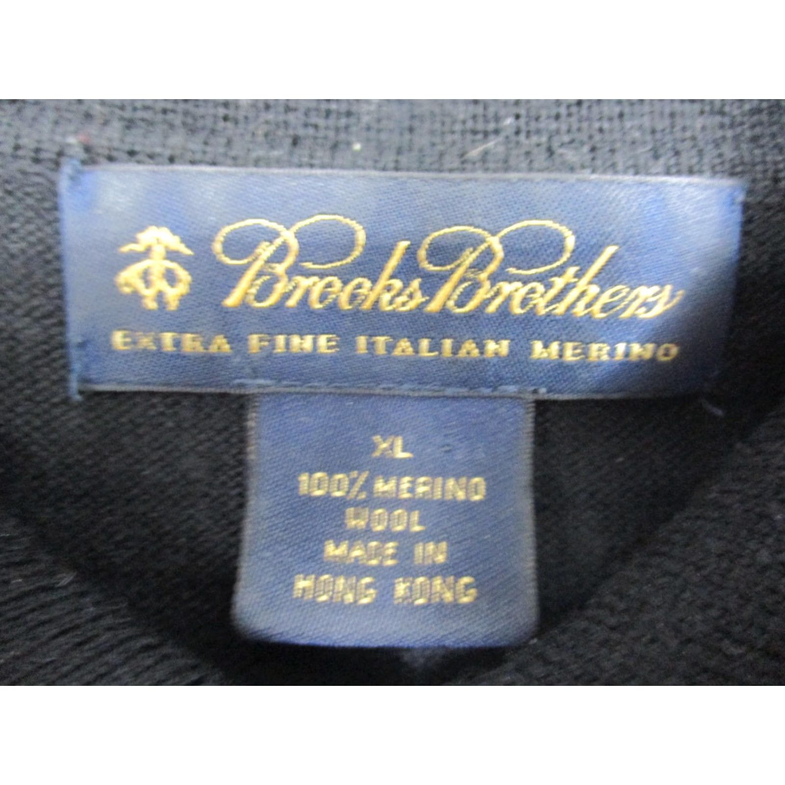 Brooks Brothers VINTAGE Brooks Brothers Sweater Mens XL Black Italian Merino Wool Collared Knit Size US XL / EU 56 / 4 - 3 Thumbnail