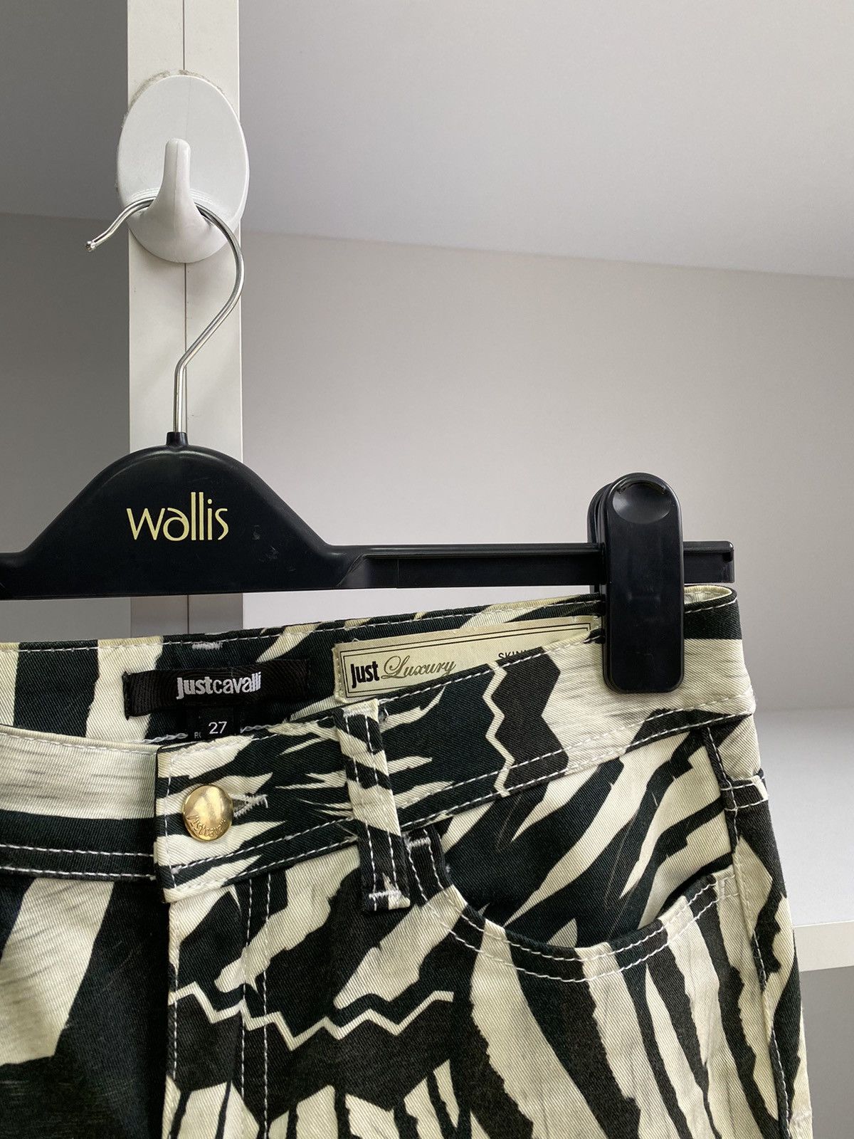 Just Cavalli × Vintage Vintage Just Cavalli Black/White Printed women’s pants Size 27" / US 4 / IT 40 - 11 Thumbnail