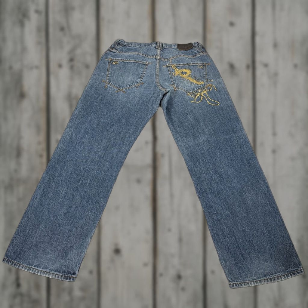 Rocawear VINTAGE Rocawear Jeans Mens 36x32 Blue Baggy Loose Embroidered Denim Pants Y2K Size US 36 / EU 52 - 1 Thumbnail