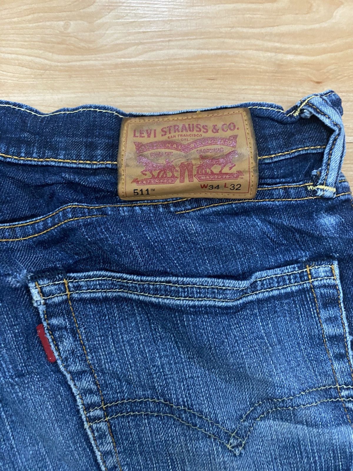 Levi's × Vintage Vintage Levis 511 denim distressed Size US 35 - 10 Thumbnail