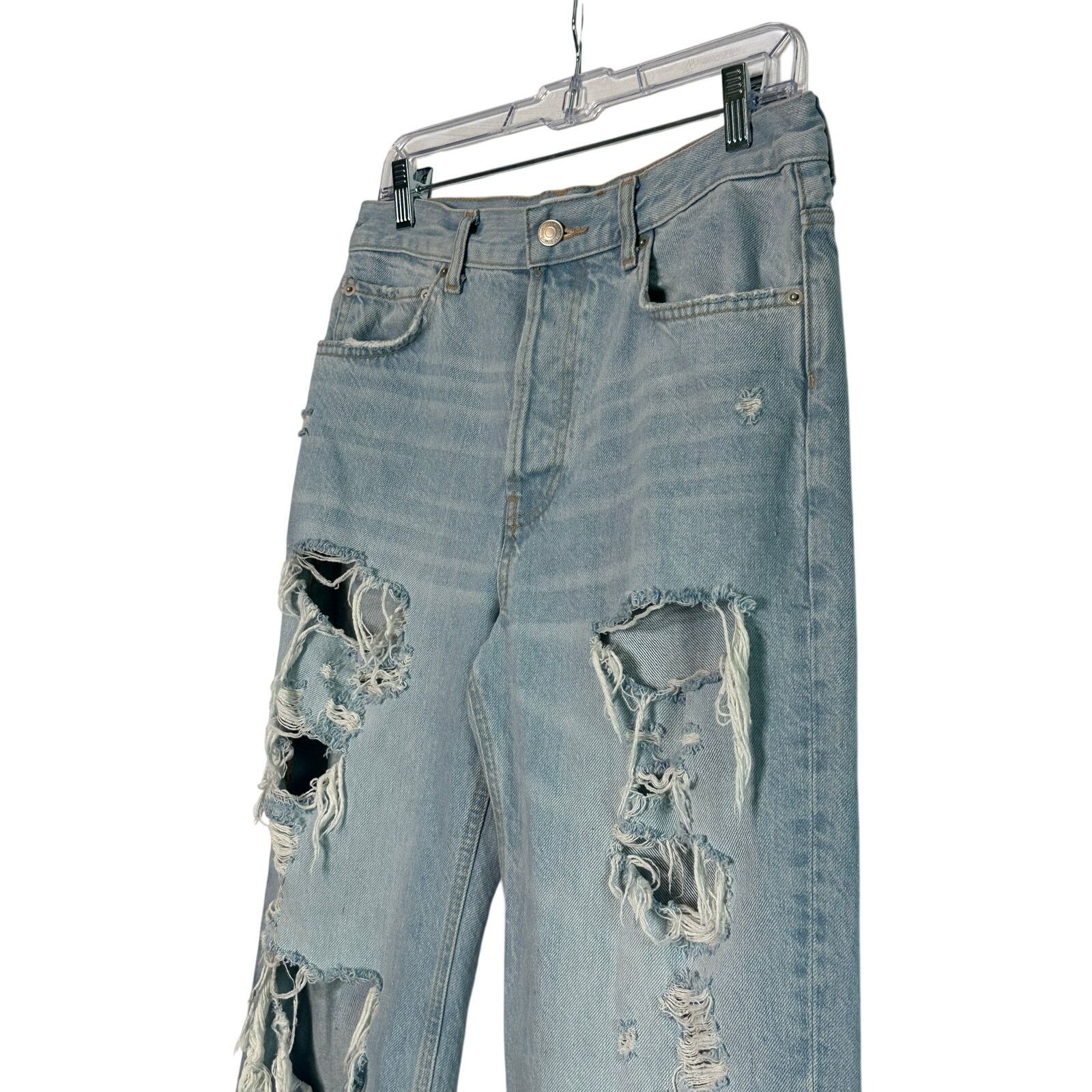 Zara Zara light wash high waist ripped jeans size 6 Size 28" / US 6 / IT 42 - 13 Thumbnail