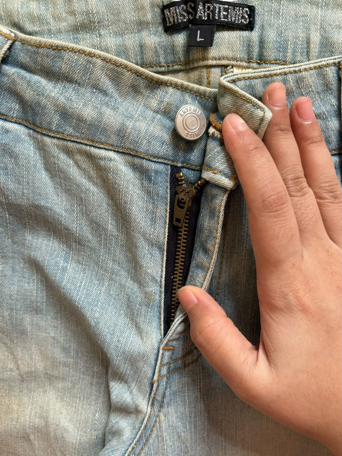 Japanese Brand SALES🔥Vintage Japanese Brand Mud Wash Flare Jeans Size 28" / US 6 / IT 42 - 3 Thumbnail