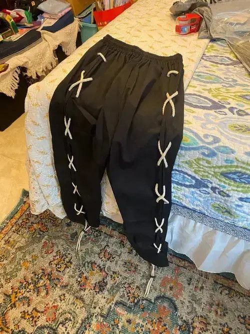 Other Black Sweatpants Spring Summer Vintage Straight Trousers Size US 34 / EU 50 - 3 Thumbnail