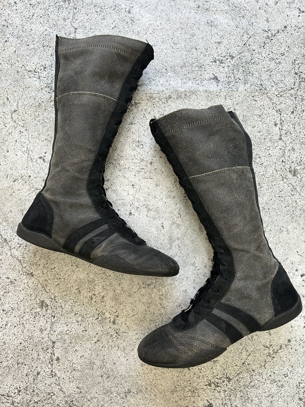 Other Vintage high boots made Italy wrestler leather shoes core Size US 9 / IT 39 - 4 Thumbnail