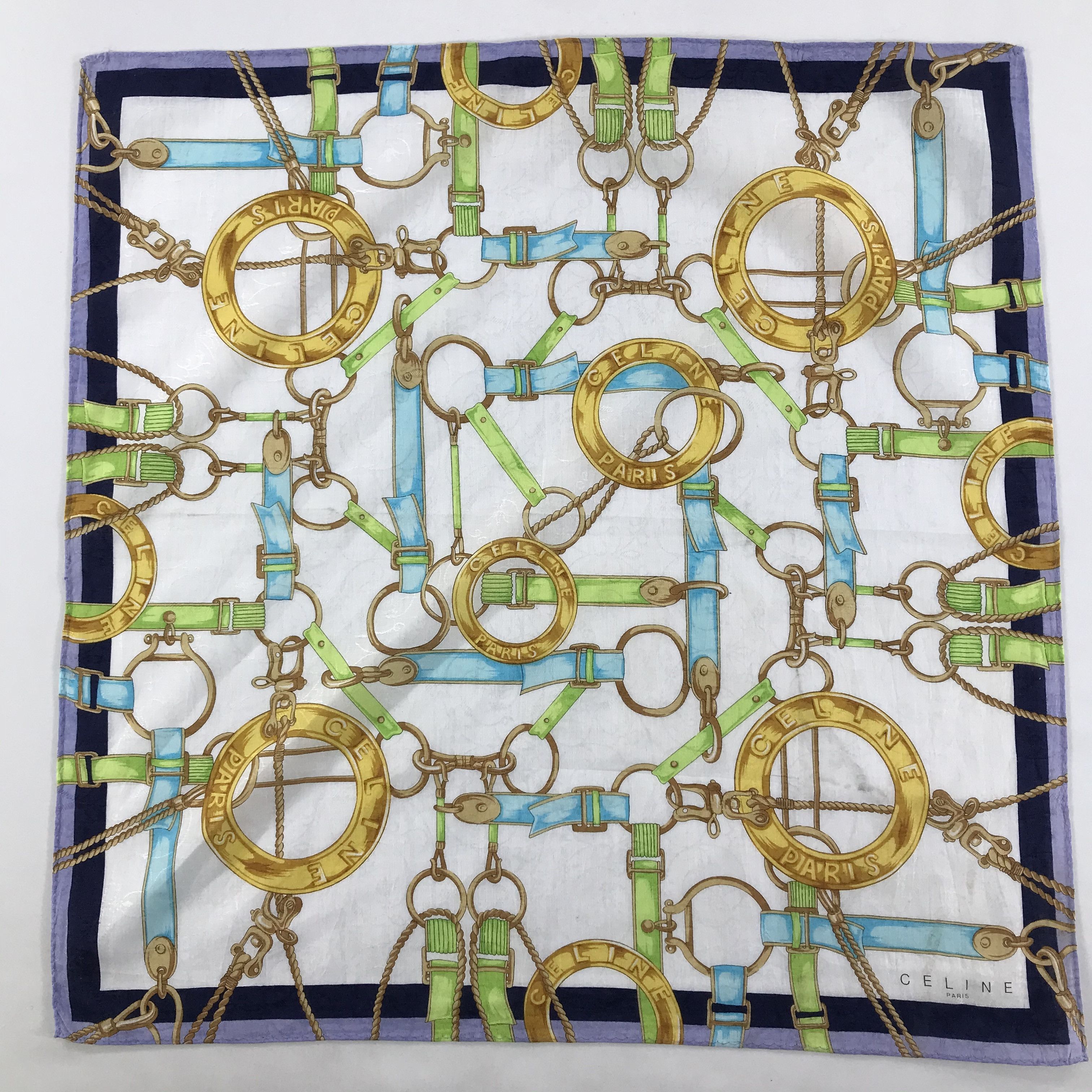 Celine × Vintage Celine Bandana / Handkerchief / Neckerchief - S1412 Size ONE SIZE - 1 Thumbnail