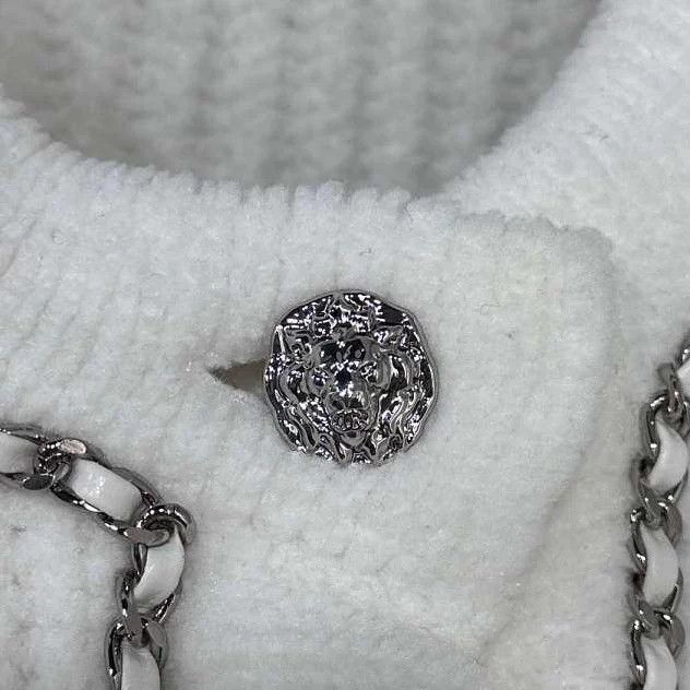 Chanel Chanel white silver button jacket women's 36 Size XS / US 0-2 / IT 36-38 - 4 Thumbnail