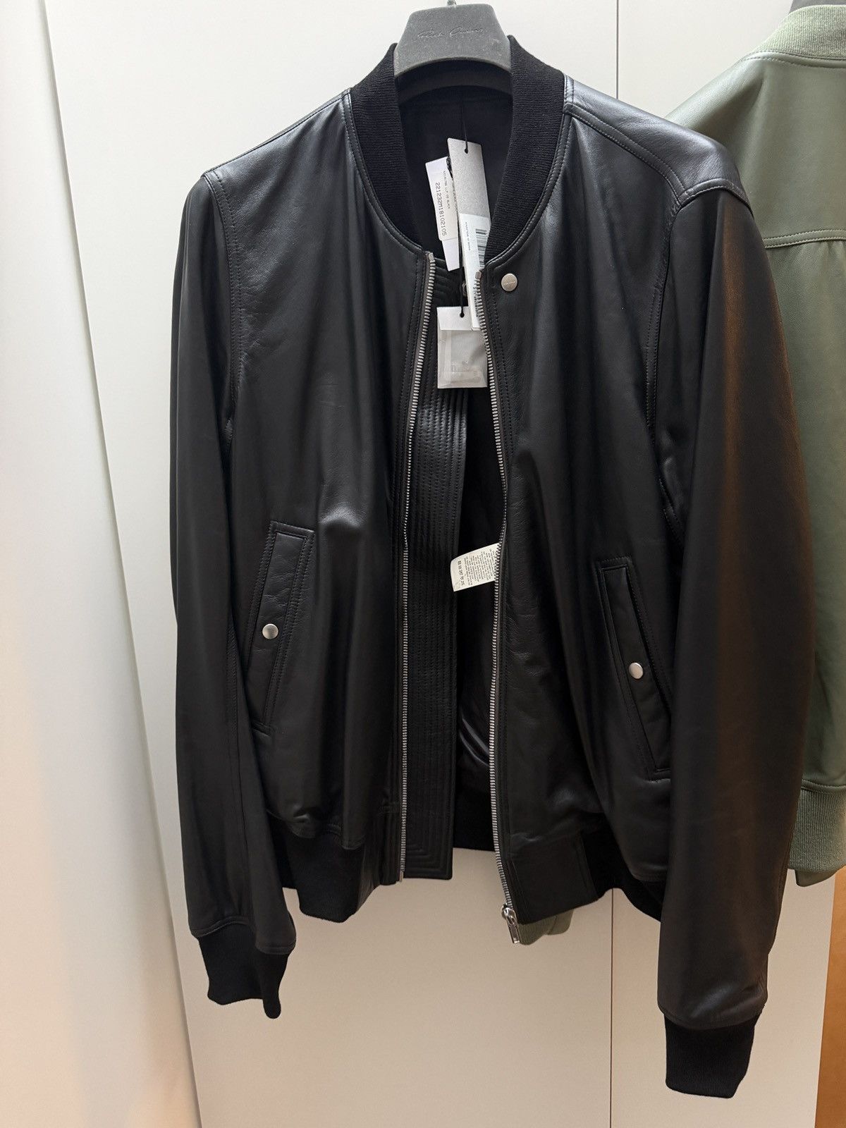 Rick Owens FOGACHINE S/S 22 - FLIGHT JACKET - LAMBSKIN Size US XL / EU 56 / 4 - 18 Thumbnail