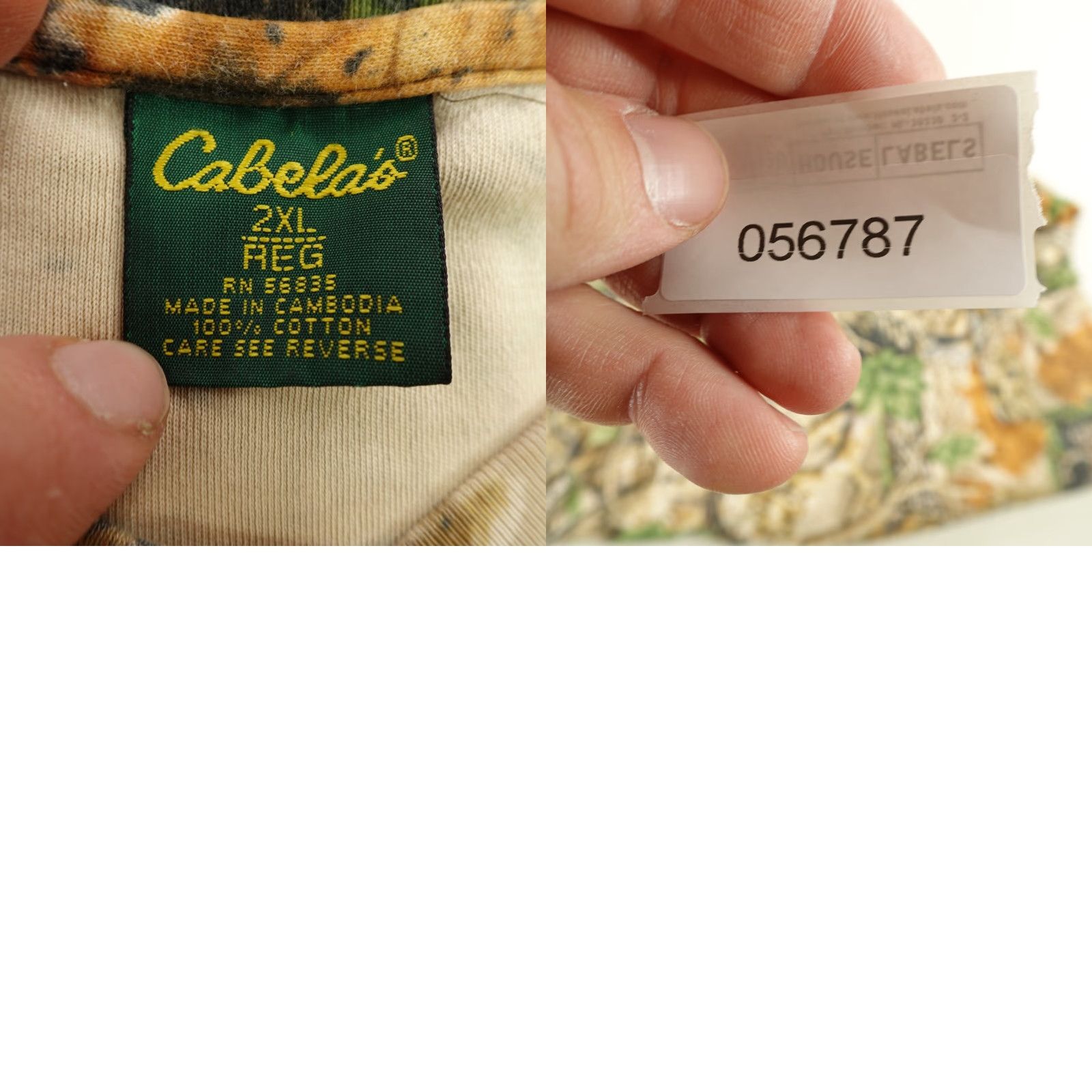 Vintage VINTAGE Cabela's Shirt Mens 2XL T-Shirt Camouflage Brown Green Camo Seclusion 3D V Neck Hunting Mens XXL Brown Camouflage Nature Outdoor Size US XXL / EU 58 / 5 - 8 Thumbnail