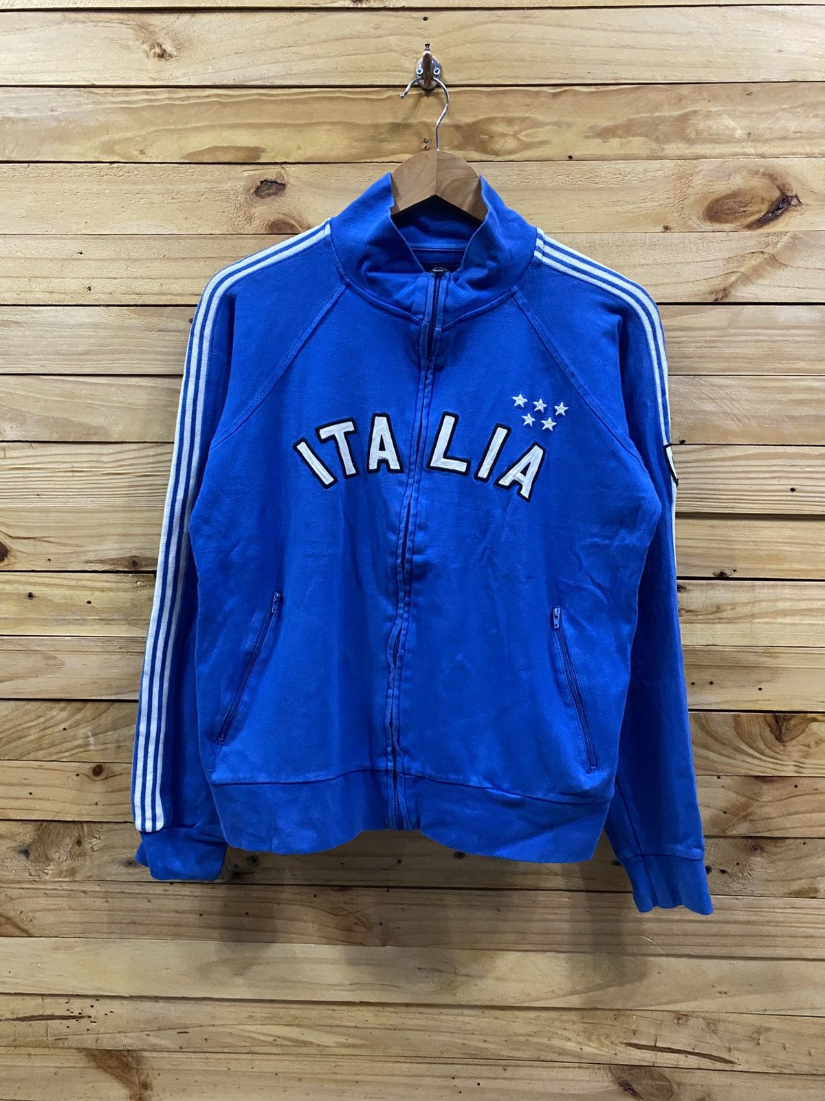Vintage Vintage 90s Italia five star zip up jacket Size US M / EU 48-50 / 2 - 1 Thumbnail
