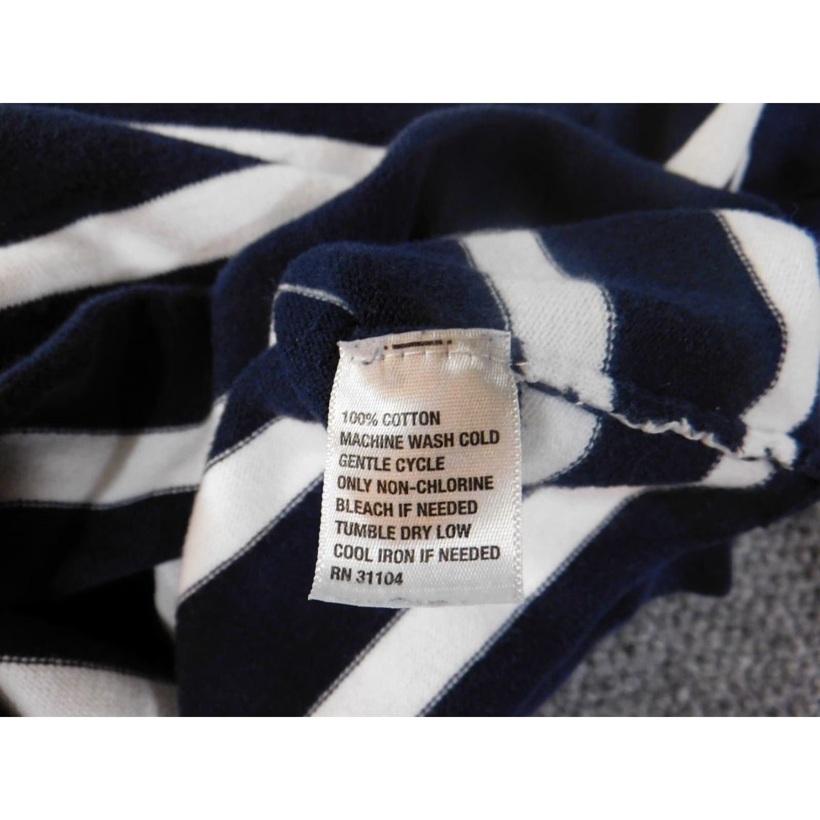 Vintage Crown & Ivy Sweater XL blue pullover Womens striped stretch cotton turtleneck Size XL / US 12-14 / IT 48-50 - 7 Thumbnail