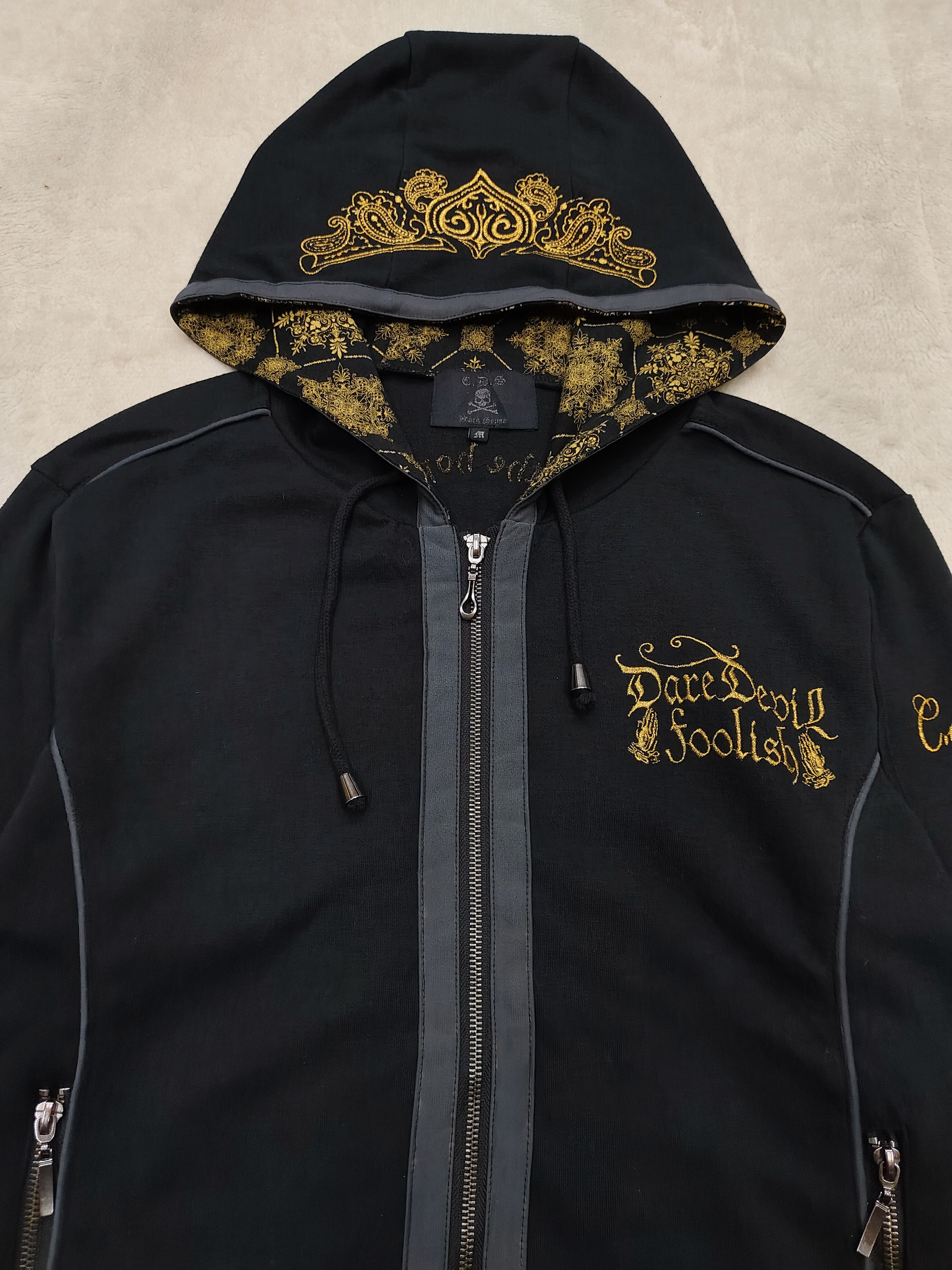 Rude SICK💀CDS Rude🔥Embroidered Dare Devil Graphic Zip hoodie Size US M / EU 48-50 / 2 - 4 Thumbnail